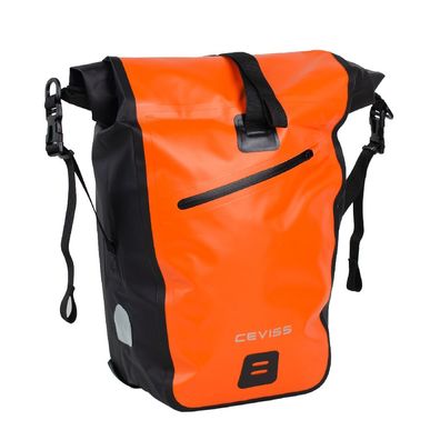 Fahrradtasche orange/schwarz Packtasche 25 L Gepäckträgertasche Wasserdicht Schnel
