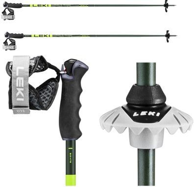 Skistöcke Leki Detect S verstellbar 110-135 cm, Aluminium