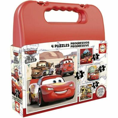 Puzzle educa-borras Cars mit 4 progressiven Puzzles