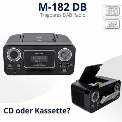 Radio-Cassette CD Muse M-182 RDC schwarz