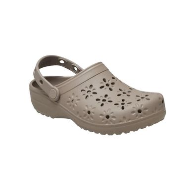 Sabots Crocs Classic Floral Cut Out Taupe