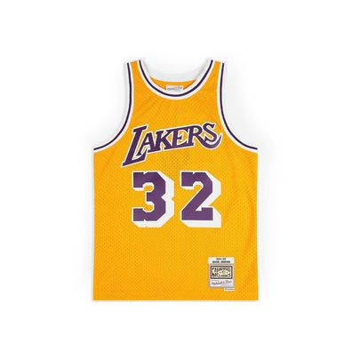 Basketball-Trikot Mitchell Ness Magic Johnson 1984-85 Gelb ßrmellos
