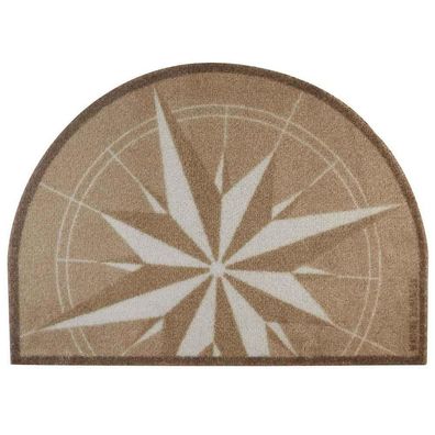 Nautik Teppich Marine Business blau marine und beige, halbmondförmig