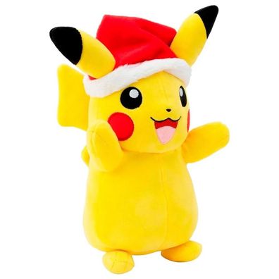 Plésch Pokemon Pikachu Weihnachtsmétze Gelb