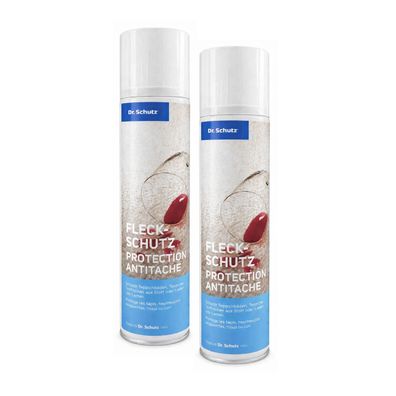 2x Dr. Schutz Fleck Schutz Aerosol Teppichböden Teppiche Polster aus Stoff Leder