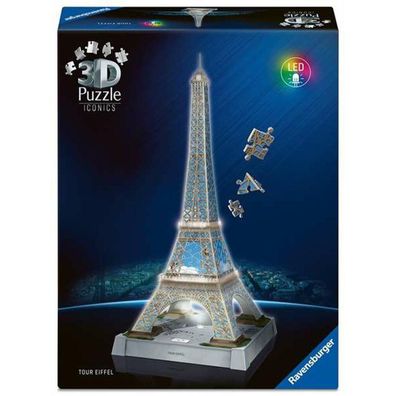 3D Puzzle Ravensburger Tour Eiffel LED transparent