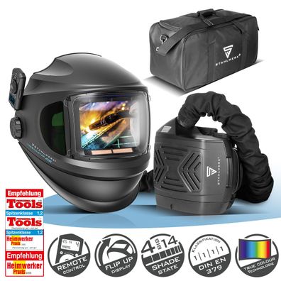 Stahlwerk Automatik Schweißhelm MASTER AIR Frischluftsystem TH3 Atemschutz PAPR