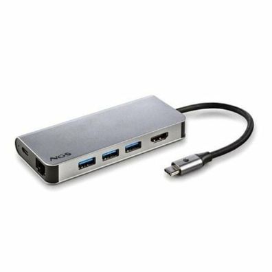 USB-C Hub ngs 3x USB 3.0, HDMI 4K, Ethernet, Aluminium
