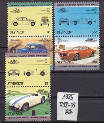 ST. Vincent [1985] MiNr 0798-03 ( * */mnh ) Autos