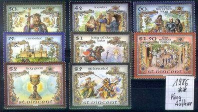 ST. Vincent [1986] MiNr 0987-94 ( * */mnh ) King Arthur