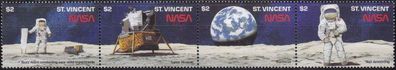 ST. Vincent [1989] MiNr 1311-14 Zdr ( * */mnh ) Mondlandung