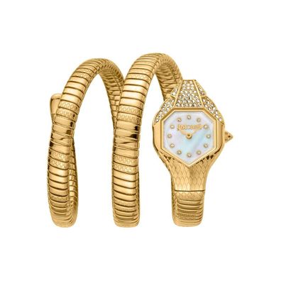 Damenuhr Just Cavalli Lady Snake goldfarben