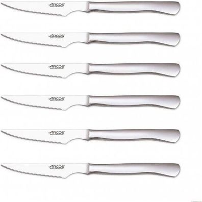 Tafelmesser Set Arcos 6-teilig, 10 cm Klingen, Edelstahl