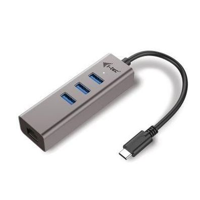 USB-C Hub i-tec mit Ethernet-Adapter und 3 USB 3.0 Ports