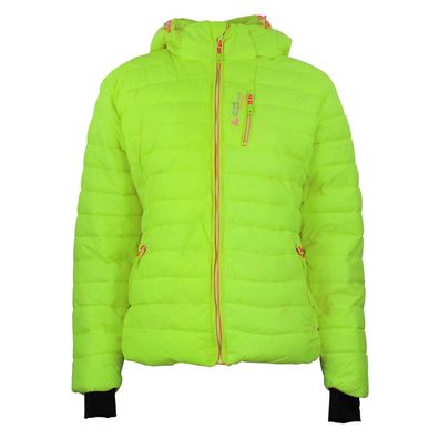 Skijacke Peak-Mountain APTIS mit abnehmbarer Kapuze, anis