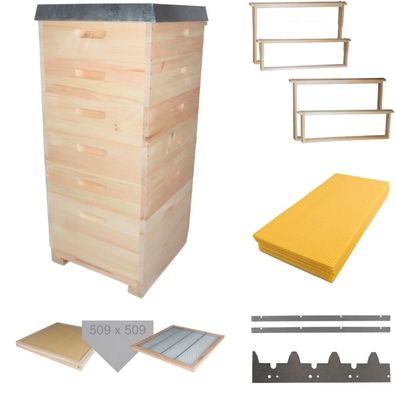 Bienenbeute Dadant 12 US Megaset "DIE Moderne MAXI" - Rähmchen Absperrgitter