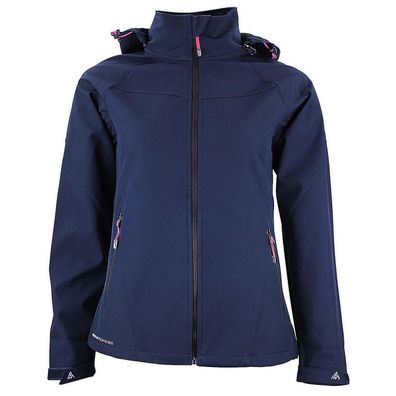 Damen Softshelljacke Peak Mountain Acelsior Marine mit Kapuze