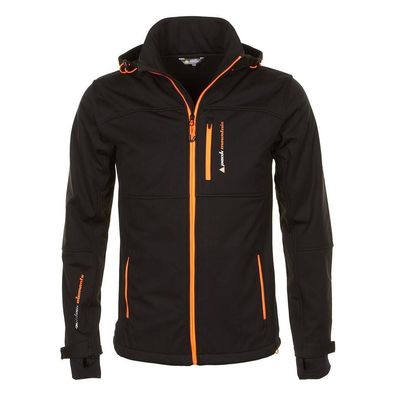 Sportjacke Peak-Mountain Canne Softshell Herren Schwarz