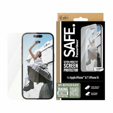 Displayschutz PanzerGlass SAFE fér iPhone 16 transparent