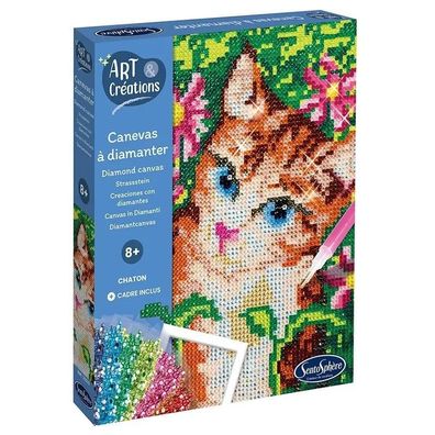 Diamantmalerei Set Sentosphere Katze bunt 16x16 cm