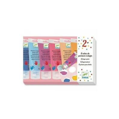 Fingerfarbe Djeco 6er Set Pastellfarben Blau