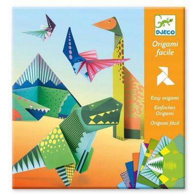 Kreativset djeco Pochette Origami Dinosaures, bunt