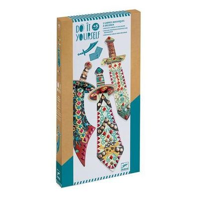 Kreativspielzeug djeco Kit de Sabres de Pirate mit bunten Mosaiken