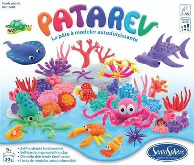 Knetmasse Sentosphere Patarev 9 lebendige Farben