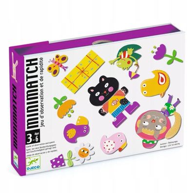 Gesellschaftsspiel djeco Minimatch bunt fér Kinder