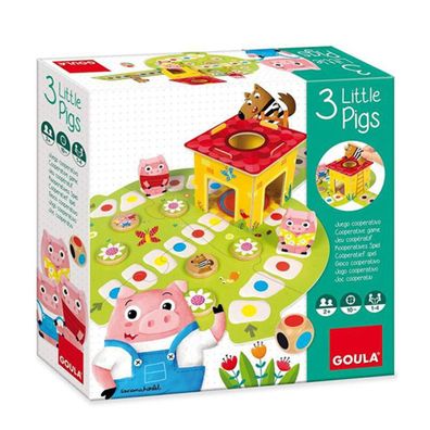 Lernspiel Goula Les 3 kleinen Schweinchen bunt