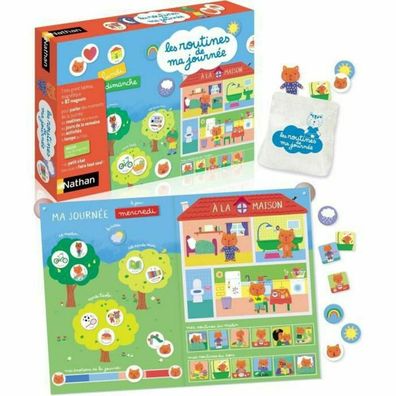 Lernspiel Nathan Les routines de ma journe magnetisch bunt