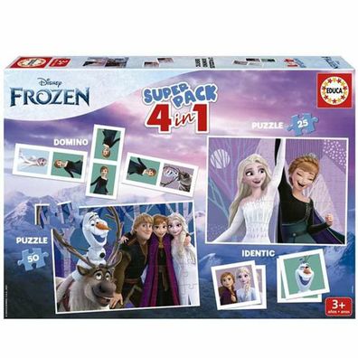 Puzzle ducatif Educa-Borras Superpack 4 en 1 Frozen, multicolore