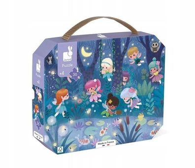 Puzzle Janod Puzzle des fes et des nnuphars, 36 Teile, bunt