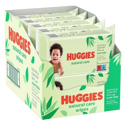 Baby-Wischtécher Ugg Huggies Natural Care mit Aloe Vera
