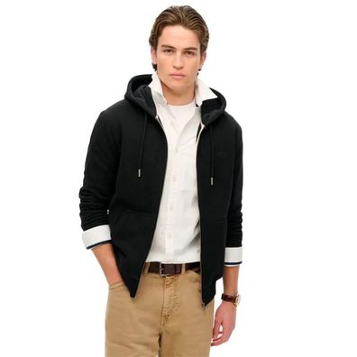 Hoodie Superdry M2014128A-02A Schwarzer Herren Kapuzenpullover