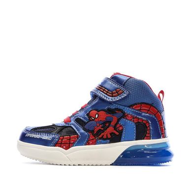 Sneakers Geox Spiderman Kinder High-Top mit LED-Lichtern Blau