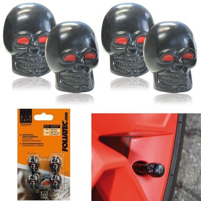 Ventilkappen SKULL 4er Set