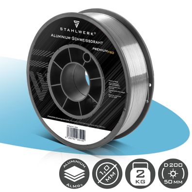 Stahlwerk Schweißdraht MIG MAG Aluminium ER5356 (AlMg5) 1,0 mm 2 kg Drahtrolle