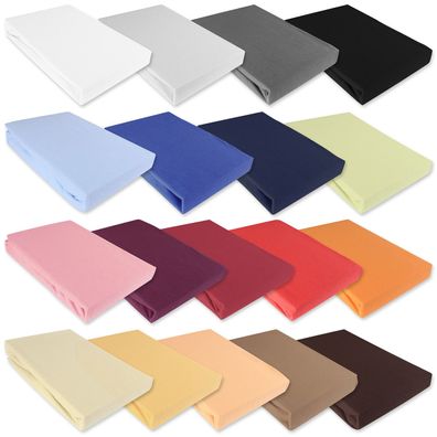 Jersey Spannbettlaken aus 100% Baumwolle - 90-100×190-200 cm, weich & atmungsaktiv