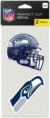 NFL Seattle Seahawks 2-teiliges Aufkleber Set Aufkleberbogen Sticker 032085475848