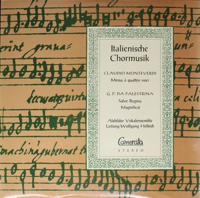 Camerata CMS 30055 LPM - Alsfelder Vokalensemble, Wolfgang Helbich - Italienisch