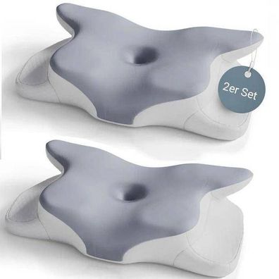 Kopfkissen 2er SET Orthopädisch Kissen Nackenkissen Memory Foam B-WARE