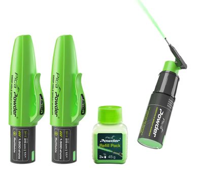 2 x Pica Powder Spraymarker Tieflochsprühmarker mit 360° Sprüharm + Nachfüllpulver