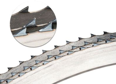 Bandsägeblatt 1650 x 16 x 0,6mm mit 4 TPI , für Lebensmittel