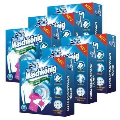 Der Waschkonig Farb- und Schmutzfangtücher, 6x20 Stück