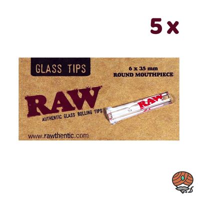 RAW Glas Tips 5x runde Glas-Filter 6x35mm