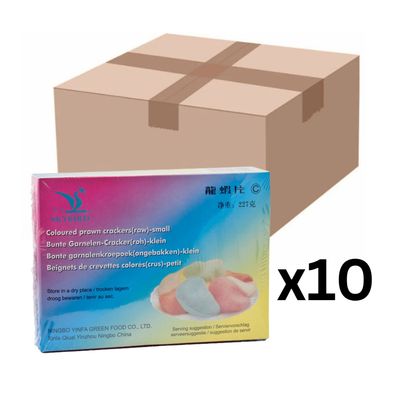 10er-Pack Skybird Bunte Garnelen-Cracker Garnelenchips Krupuk roh (klein) 227g
