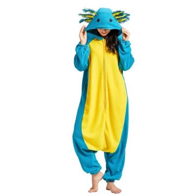 Axolotl Onesie Erwachsene Kinder Tier Cosplay Pyjamas Plusch Halloween Homewear