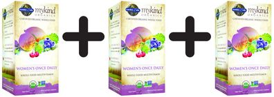 3 x Garden of Life Mykind Organics Women's Once Daily - 30 tabs