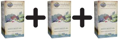 3 x Garden of Life Mykind Organics Men's Multi 40+ - 120 tabs
